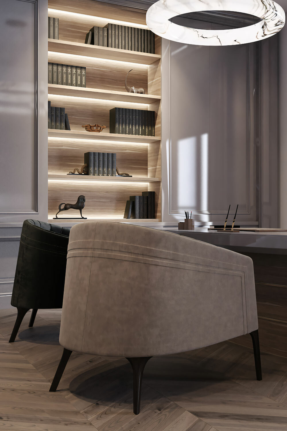 Luxury home office design | Nino Zvarkovskaya