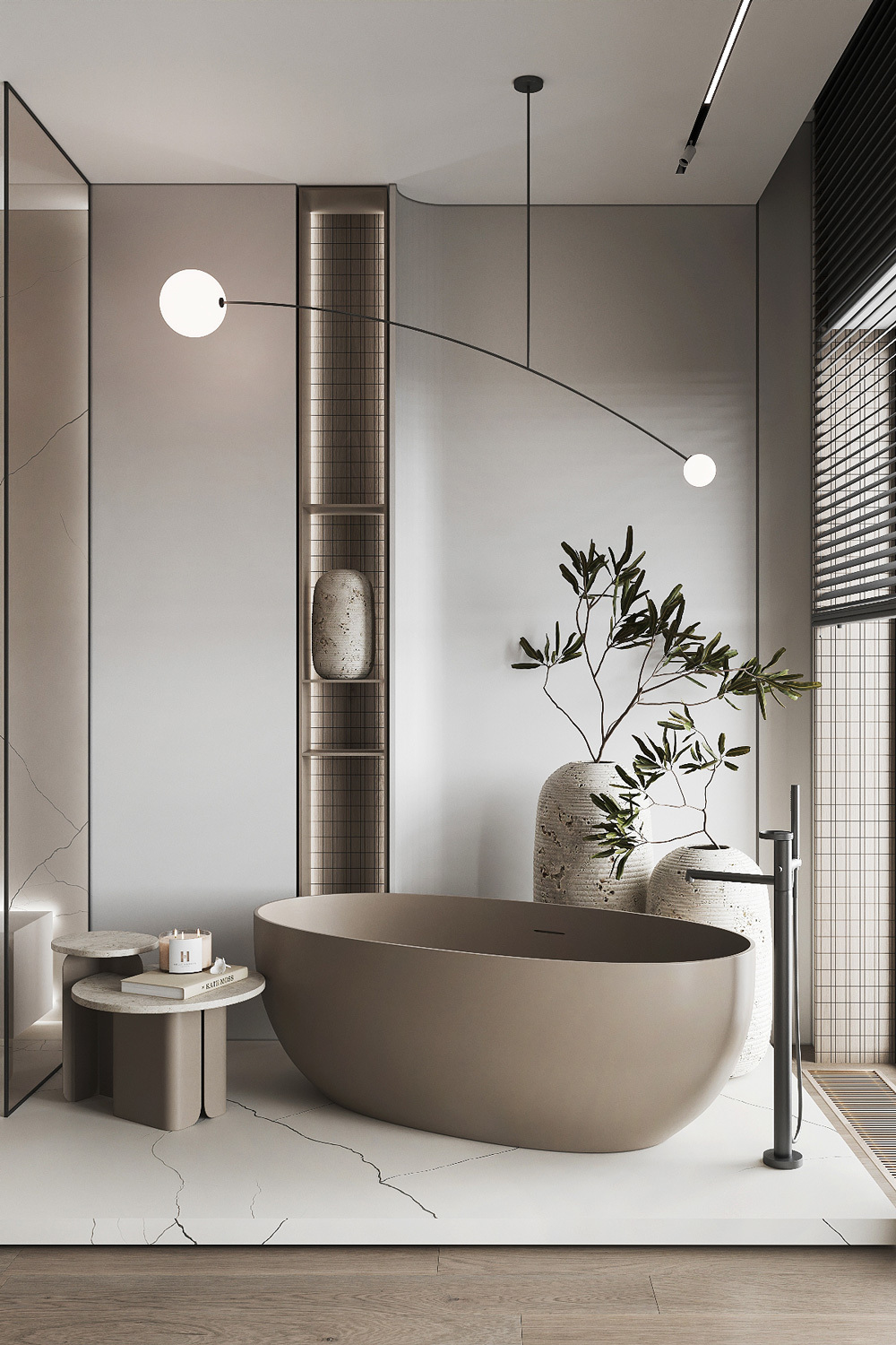 Modern luxury bathroom interior