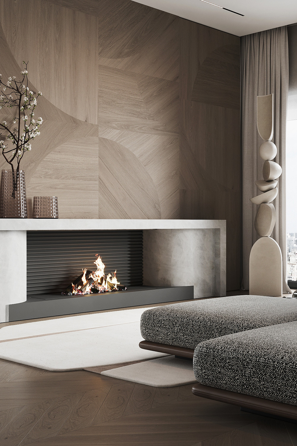 Luxury living room interior 