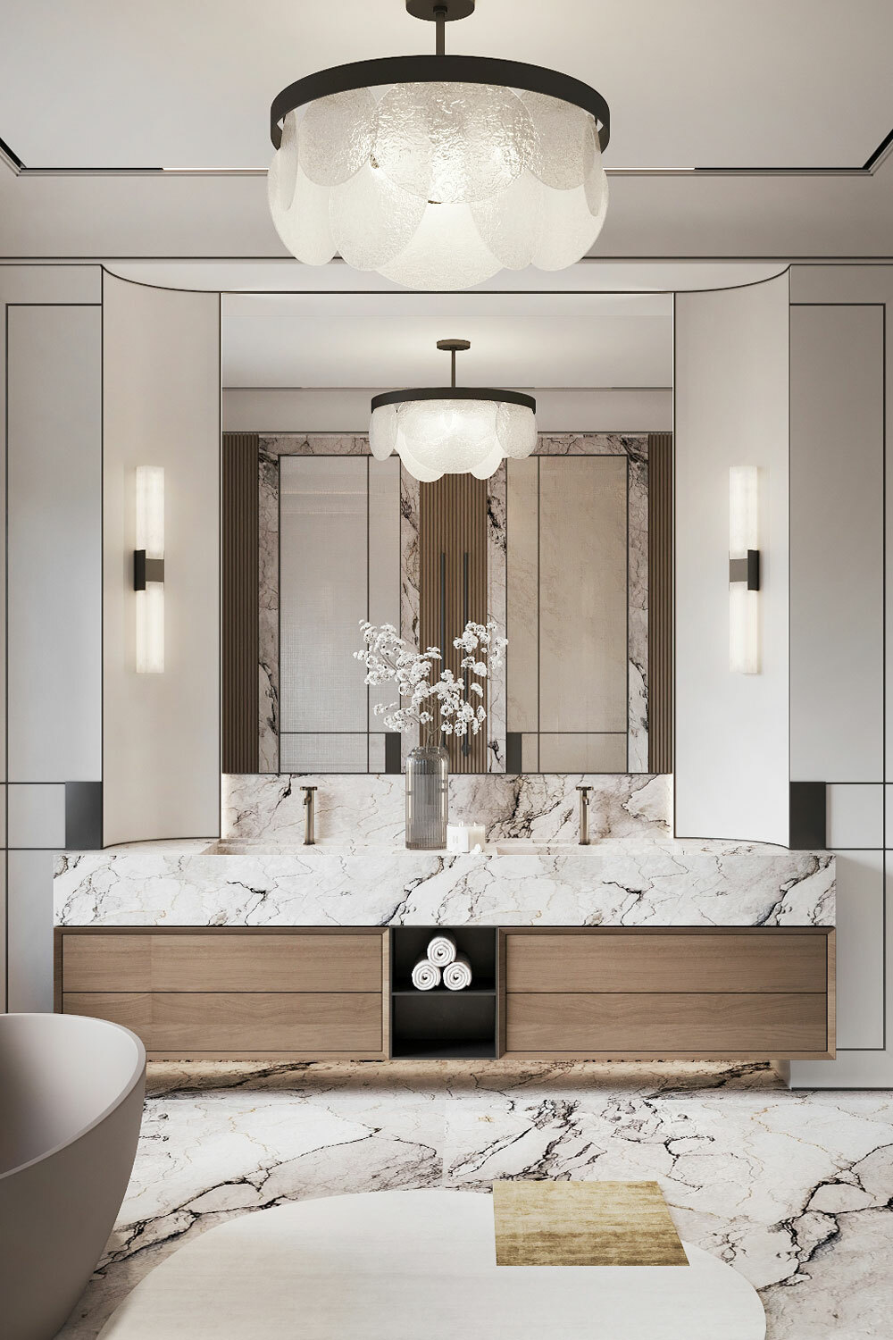 Luxury master bathroom interior | Nino Zvarkovskaya